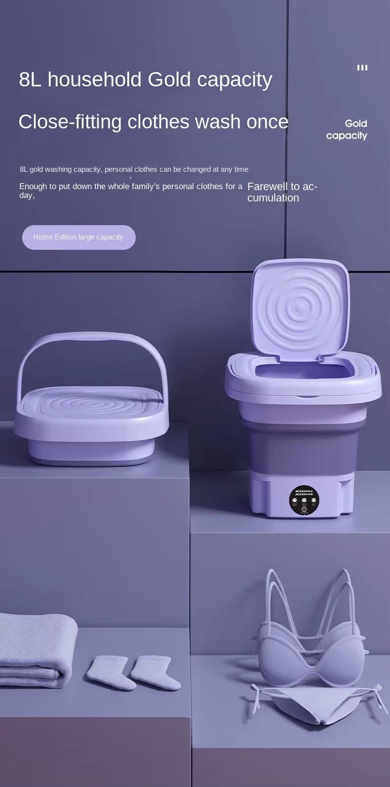 Foldable Mini Laundry Machine(Free Shipping)